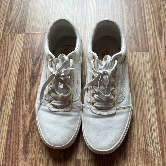 VANS “old skool” White & Gold - Picture 1 of 4